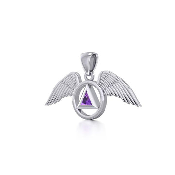 Angel Wings Recovery Pendant with Gemstone TPD5844 - Jewelry